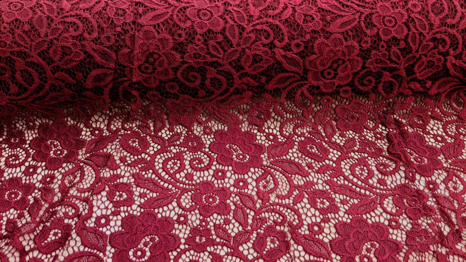 Burgandy Stretch Lace