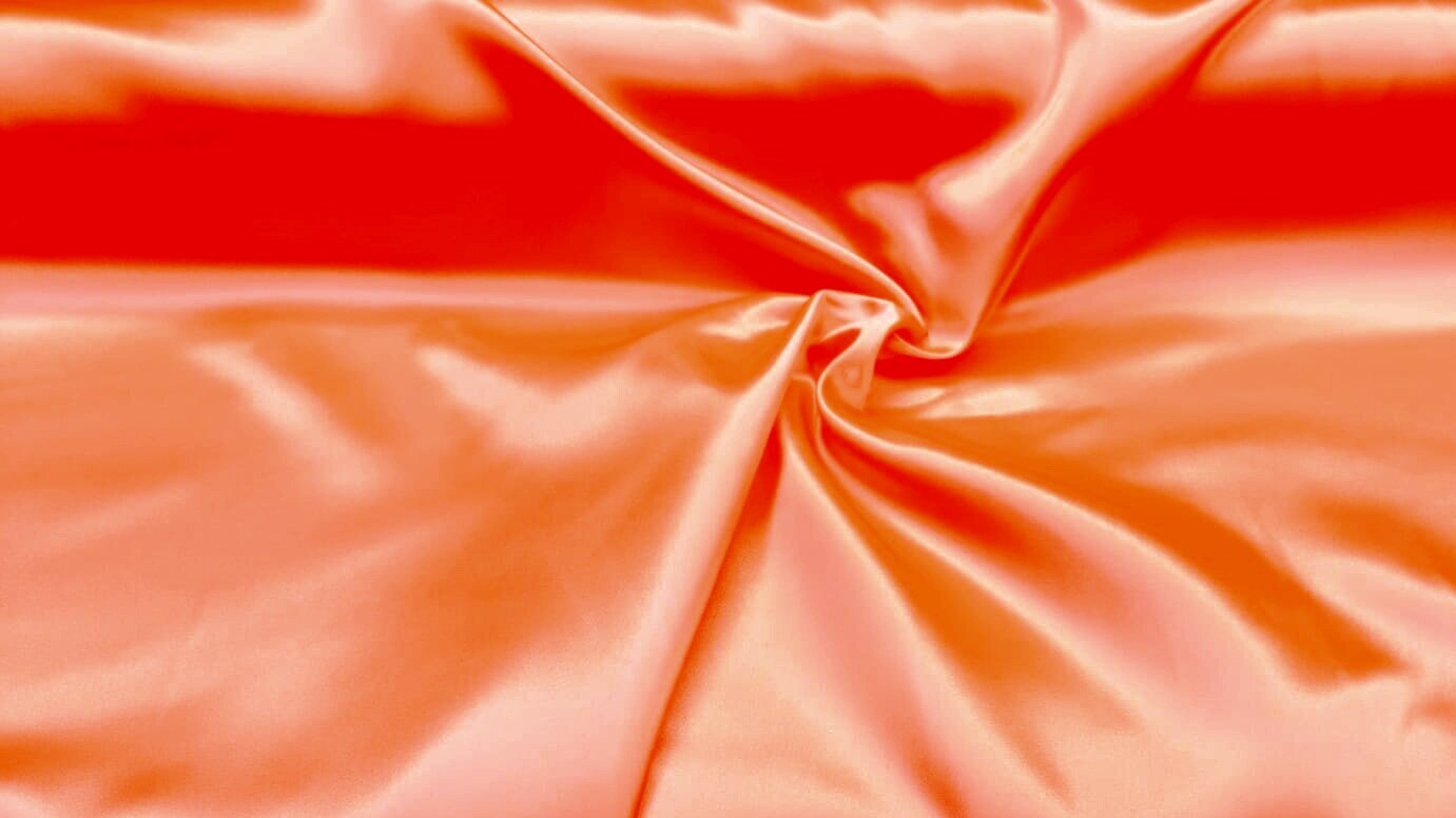 Orange Acetate Satin
