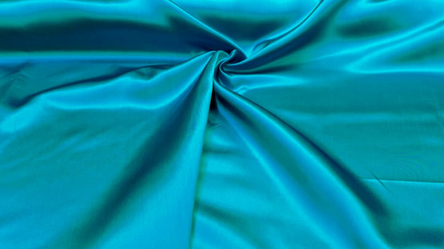 Turquoise Acetate Satin