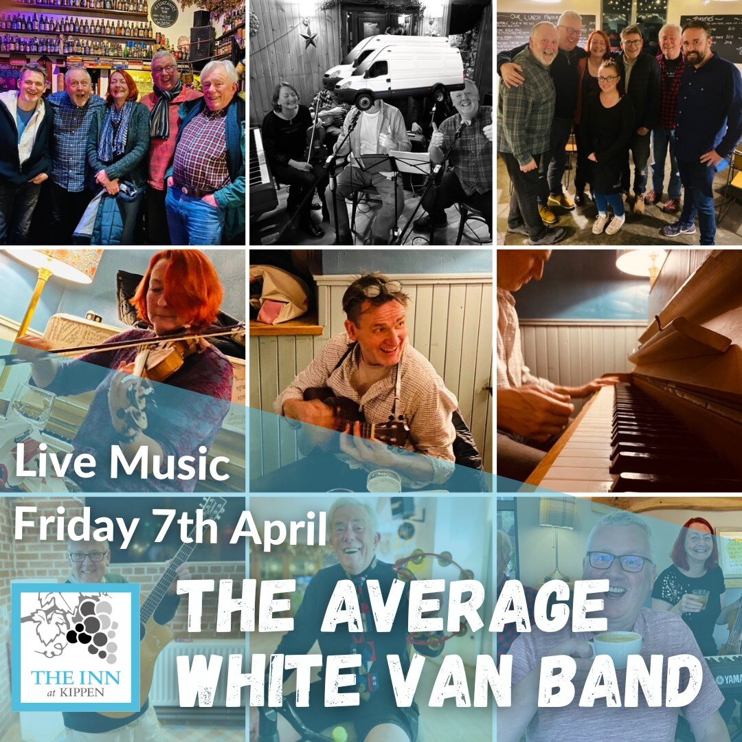 🎻 Come and enjoy the eclectic acoustic music from The Average White Van Band, here at The Inn at Kippen. Friday 7th April - Dancing shoes optional 🤣 

 #supportlocal #livemusic #acousticmusic