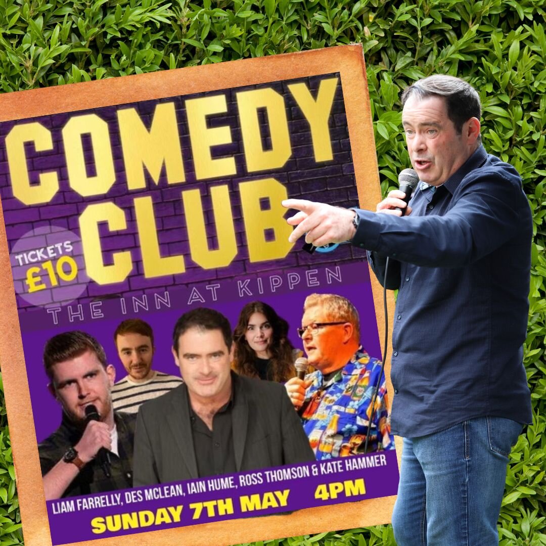 😂 Join us for an afternoon of fun &amp; laughter with Dez Mclean &amp; Friends on Sunday 7th May 4pm... 😁🍺🍺