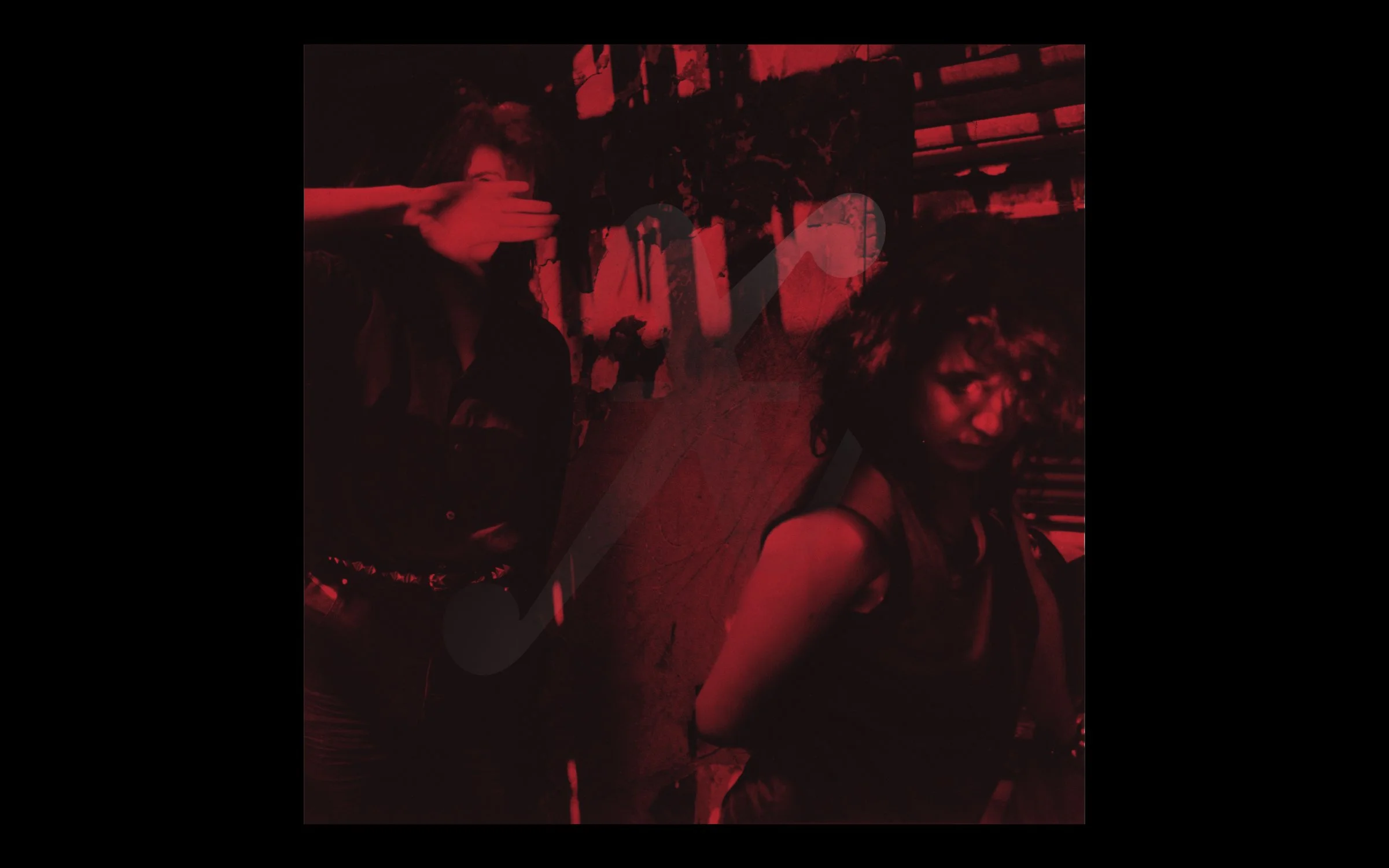 LP 3 Front cover. Each LP take the original Nigel Grierson photography but prints it in black and red, turning the very visually disparate images into a cohesive set.