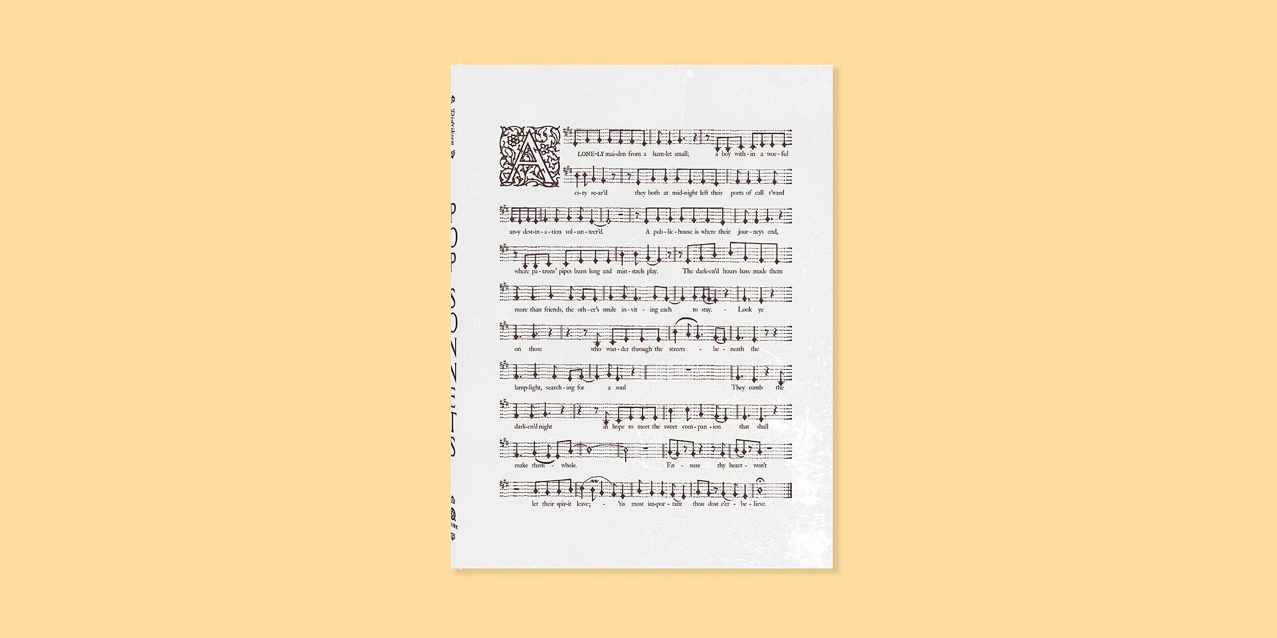 For the case wrap, I thought how funny it would be to print sheet music for one of the songs. When I asked  the author if he'd mind giving Journey's Don't Stop Believin' the sonnet treatment, he was all in.