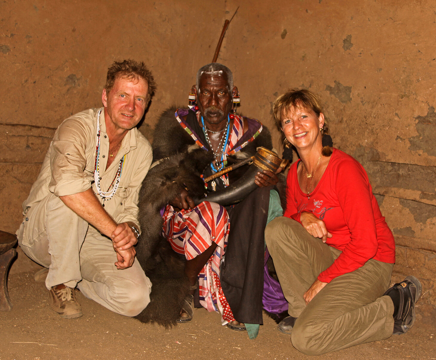 We meet and are blessed by the spiritual leader of the Maasai, Laibon.