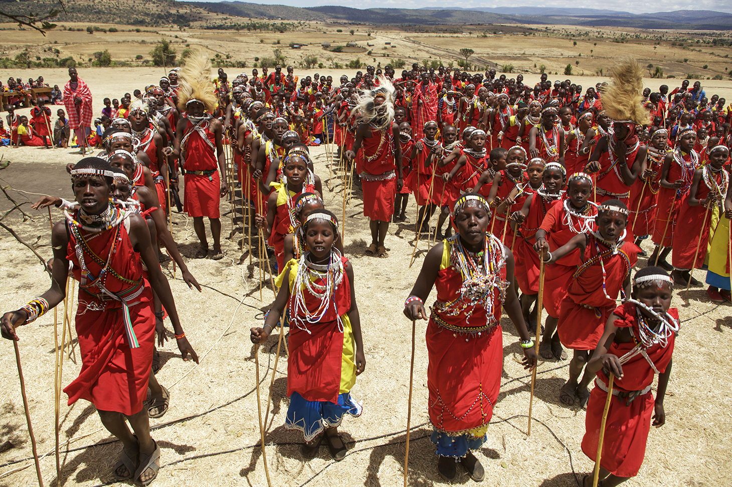 We travel to Maasai areas where white people seldom come.