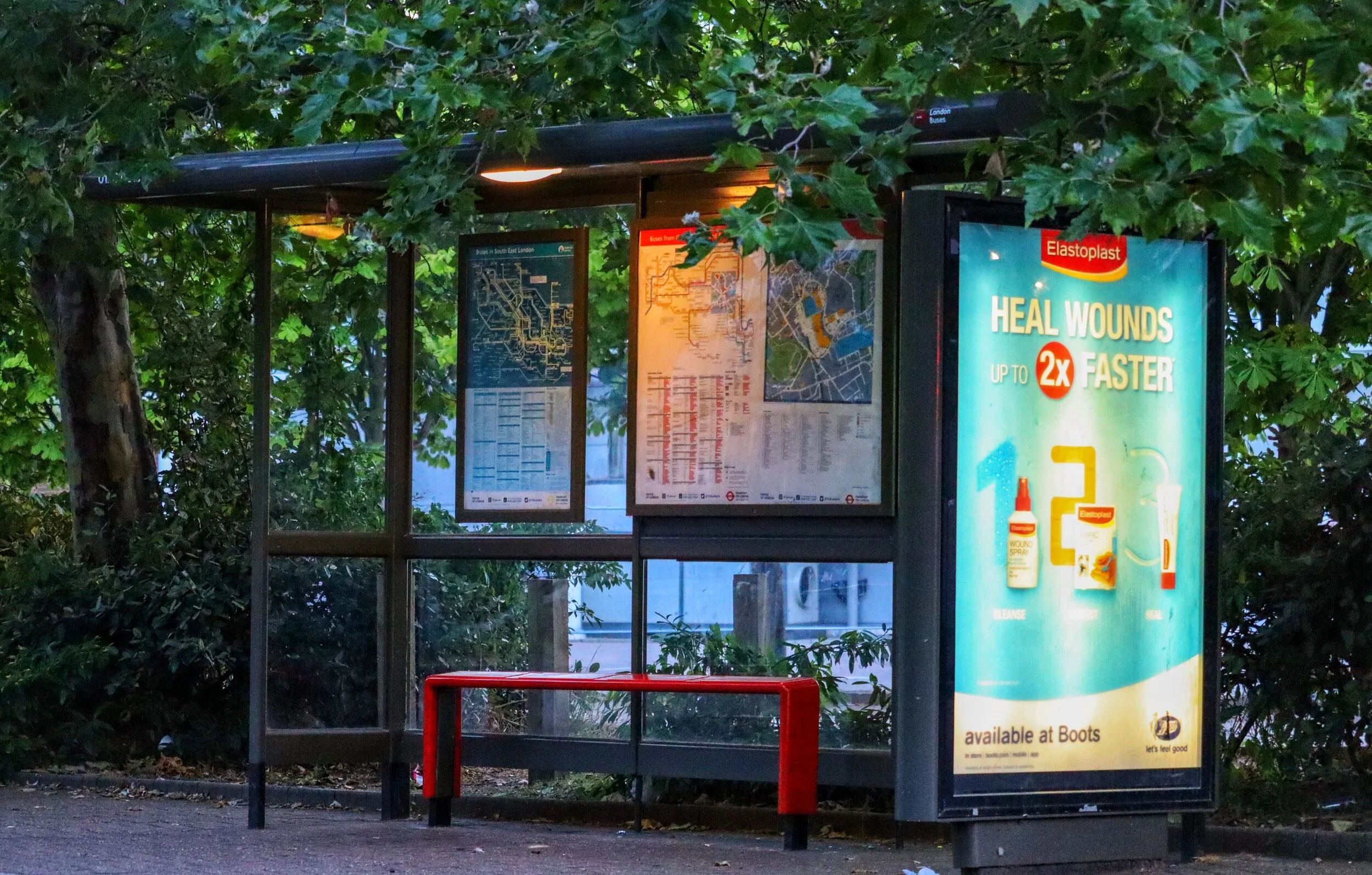 Bus stop advertisements