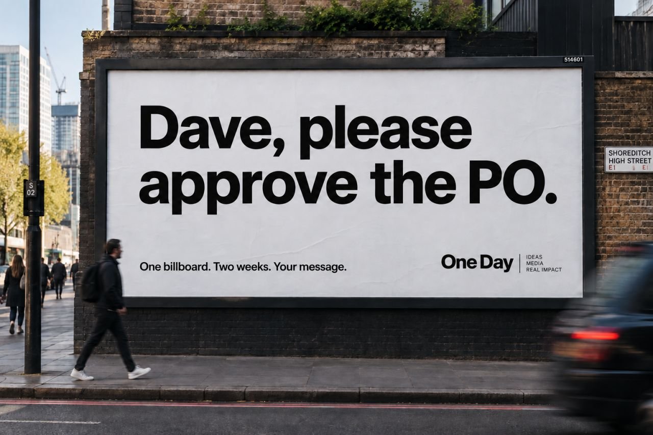 Win a Billboard: One Day Agency’s 10,000 Followers Giveaway