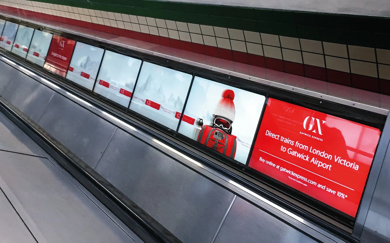 Tube Escalator Panels Advertising