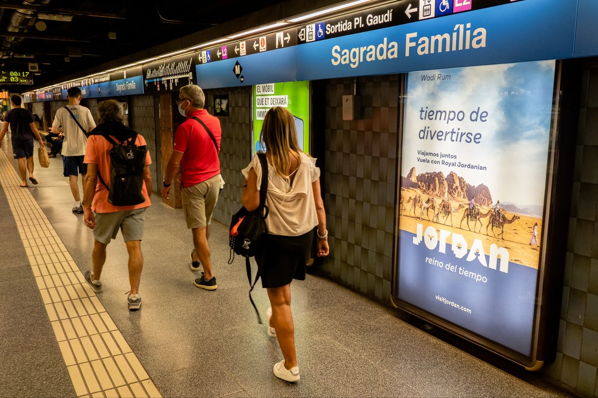 Barcelona Metro Paper Billboard