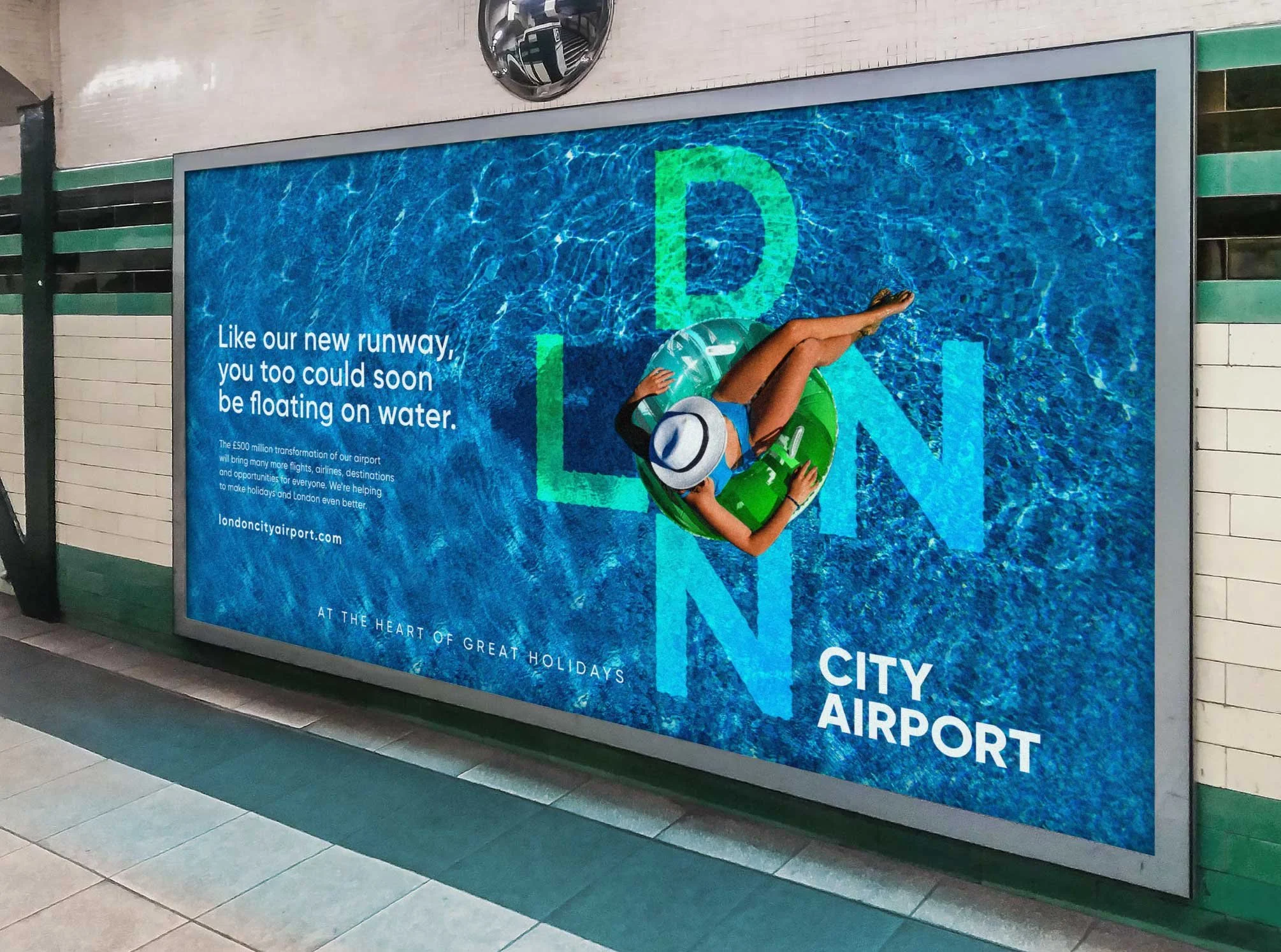 Billboards at London City Airport