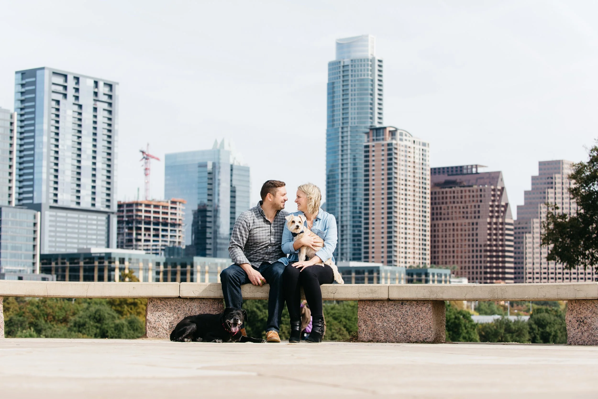  Downtown Austin engagement session with dog 
