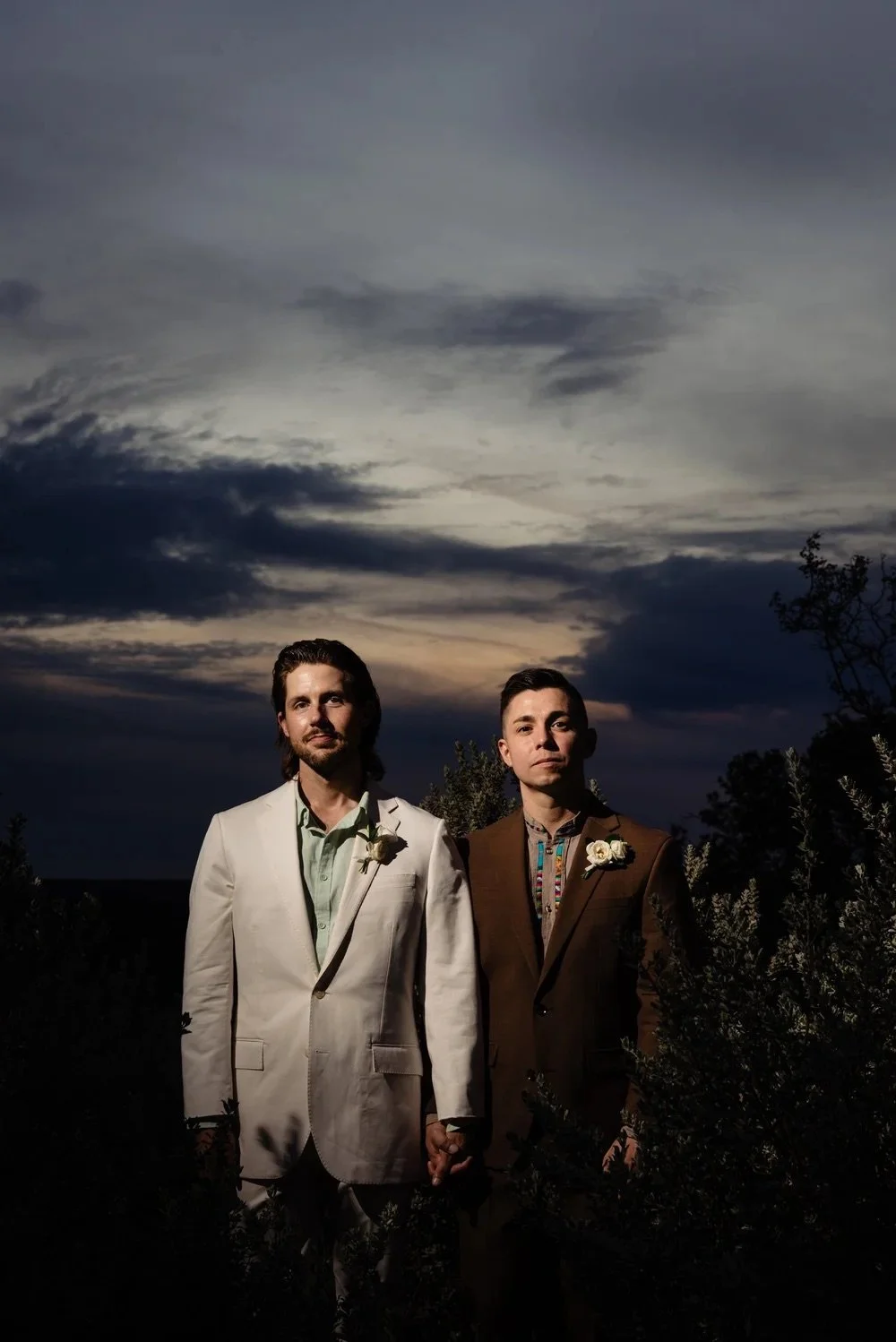 sunset wedding portraits