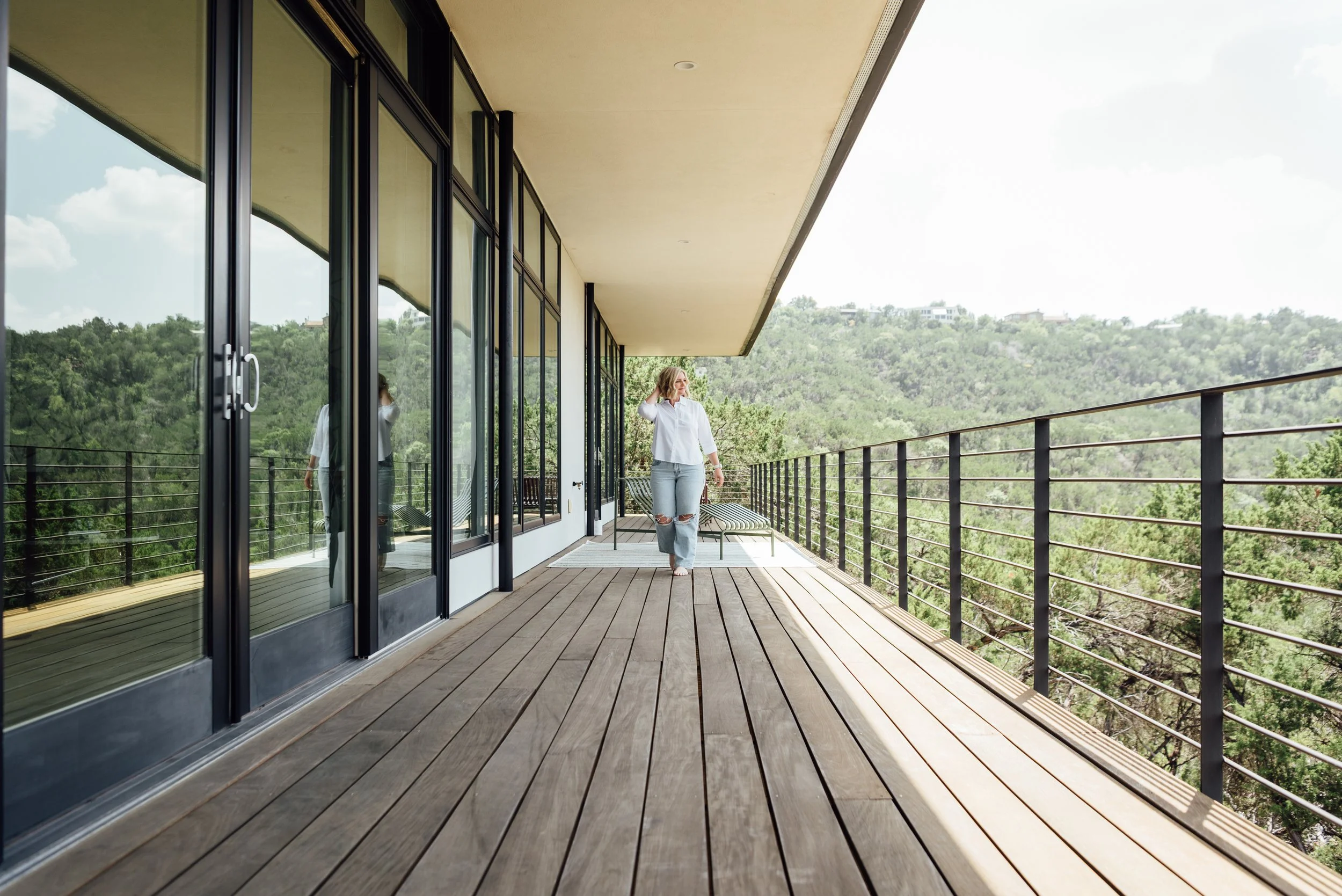 Beautiful balcony image taken by Austin branding photographer in the hill country.