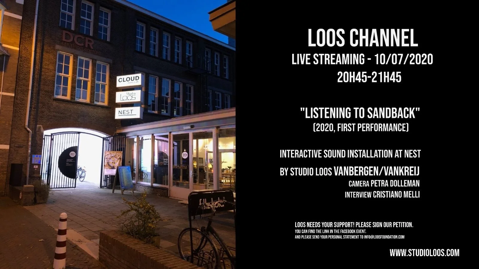 LOOS Channel Live Streaming #9 “Listening to Sandback” (2020 fp)