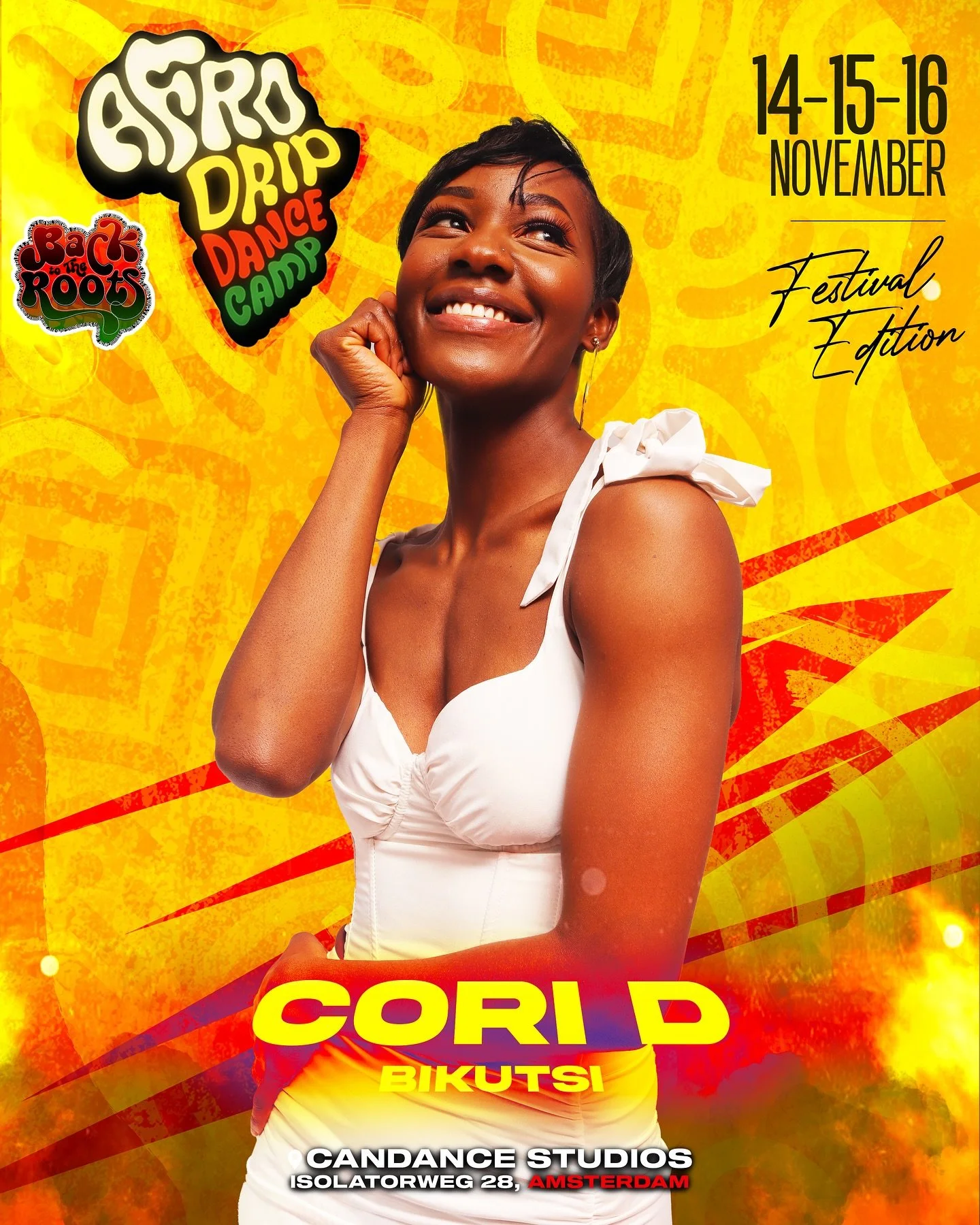 WELCOME @coridlionne TO AFRO DRIP DANCE CAMP🔥 representing the grounds of Cameroon 🇨🇲 basics, and foundations of Bikutsi😍🤞🏾🔥 
Bikutsi is a lively musical and dance genre from Cameroon, originating with the Beti people around Yaound&eacute;, th