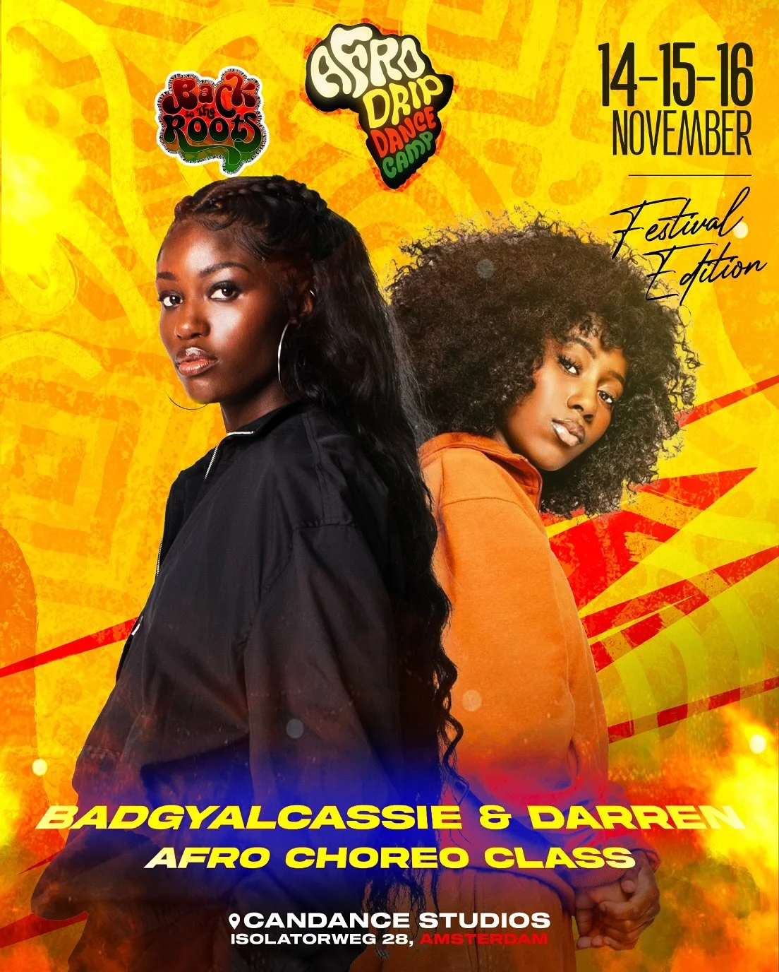 WELCOME @iamdaarren @badgyalcassiee TO AFRO DRIP DANCE CAMP🙏🏼❤️ a splendid mix between two worlds❤️ representing Paris and the Central African republic to the world🙏🏼✨ Expect a unique choreo class drawing from different roots of African styles &n
