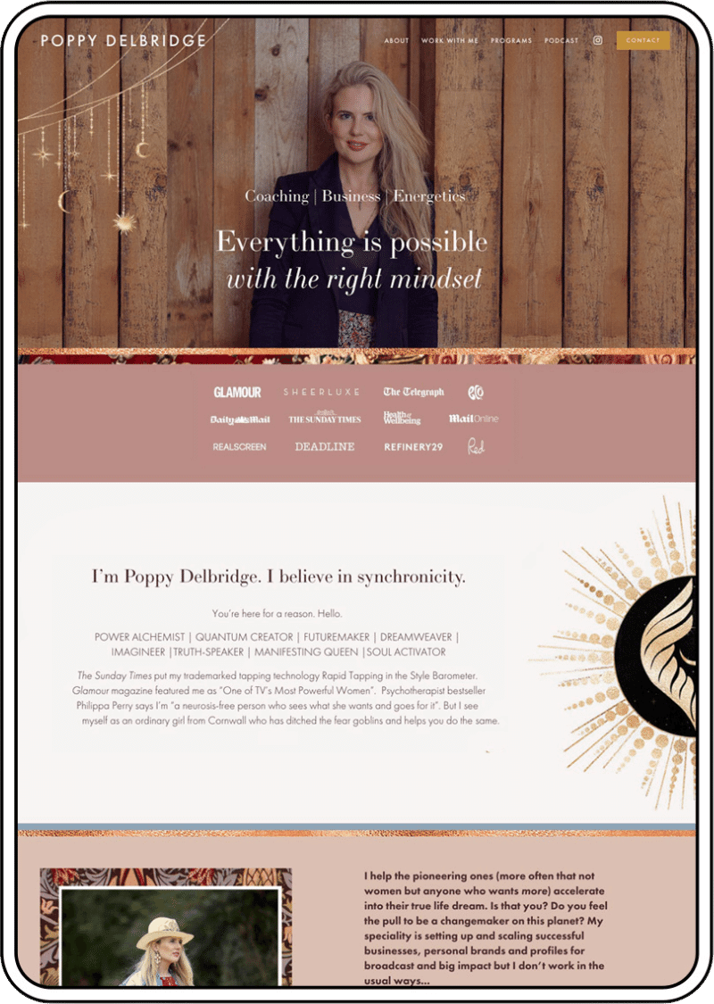 stylish brand and website design giving women in business a website to attract their dream clients