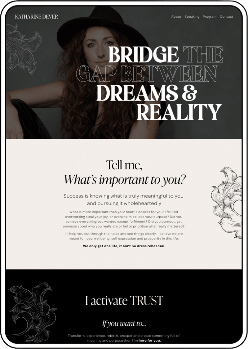 professional brand and website design helping overwhelmed women in business attract their dream clients
