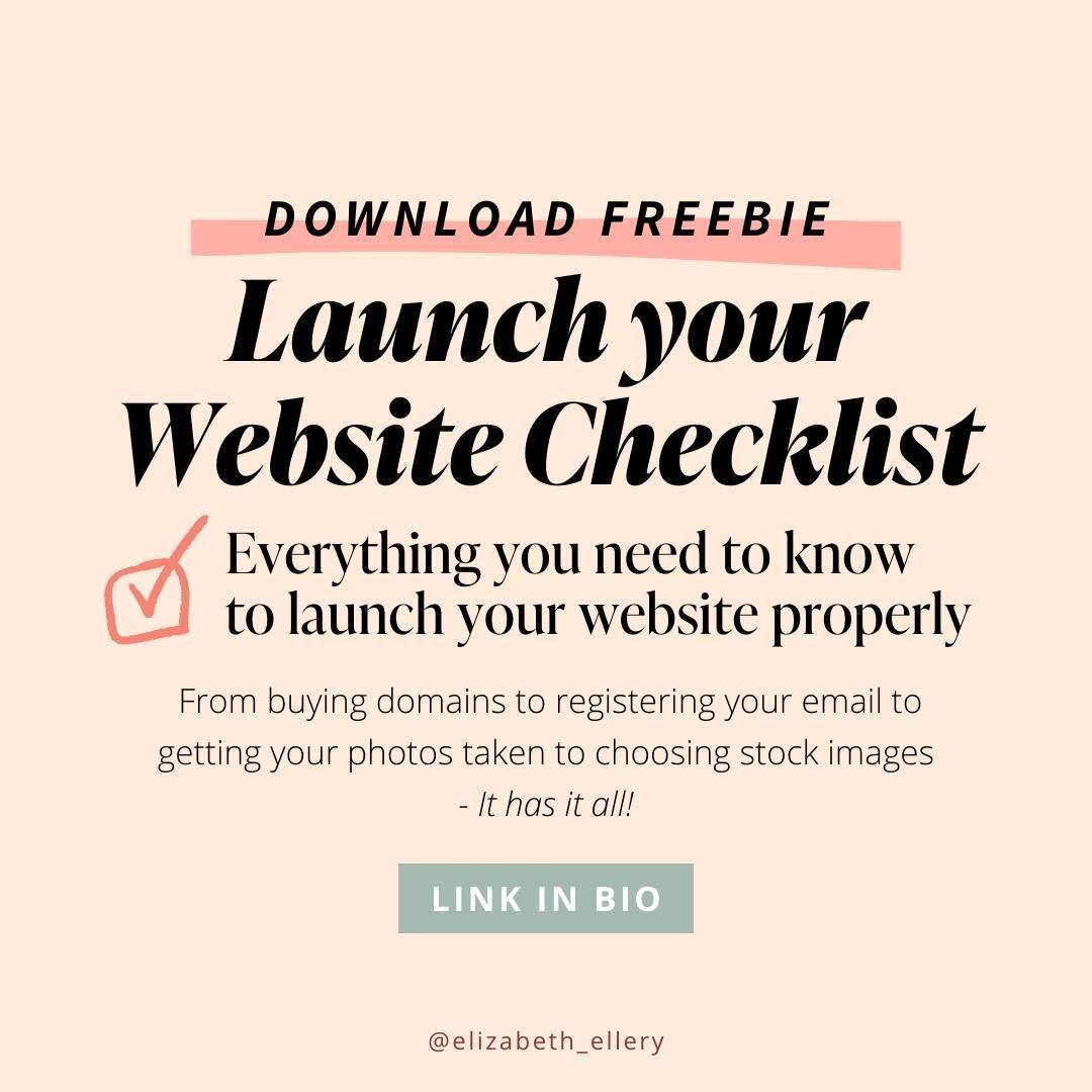 Ready to launch your dream business? 🚀👩&zwj;💼 My FREE 'Launch Your Website Checklist' has got you covered! 🌟 Designed for entrepreneurs like you, who are ready to take their brand to the next level.💪 Download now via the link in my bio and get r