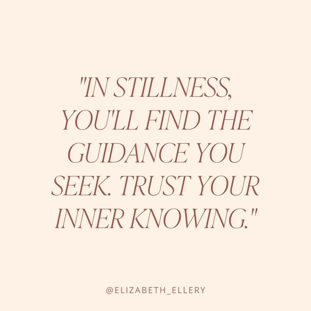 Amidst the chaos, find calmness in stillness, it holds all the answers you&rsquo;re looking for. In these quiet moments, learn to trust the wisdom within. I find that your intuition is like a compass, offering guidance when you listen closely. 🌿✨ 


