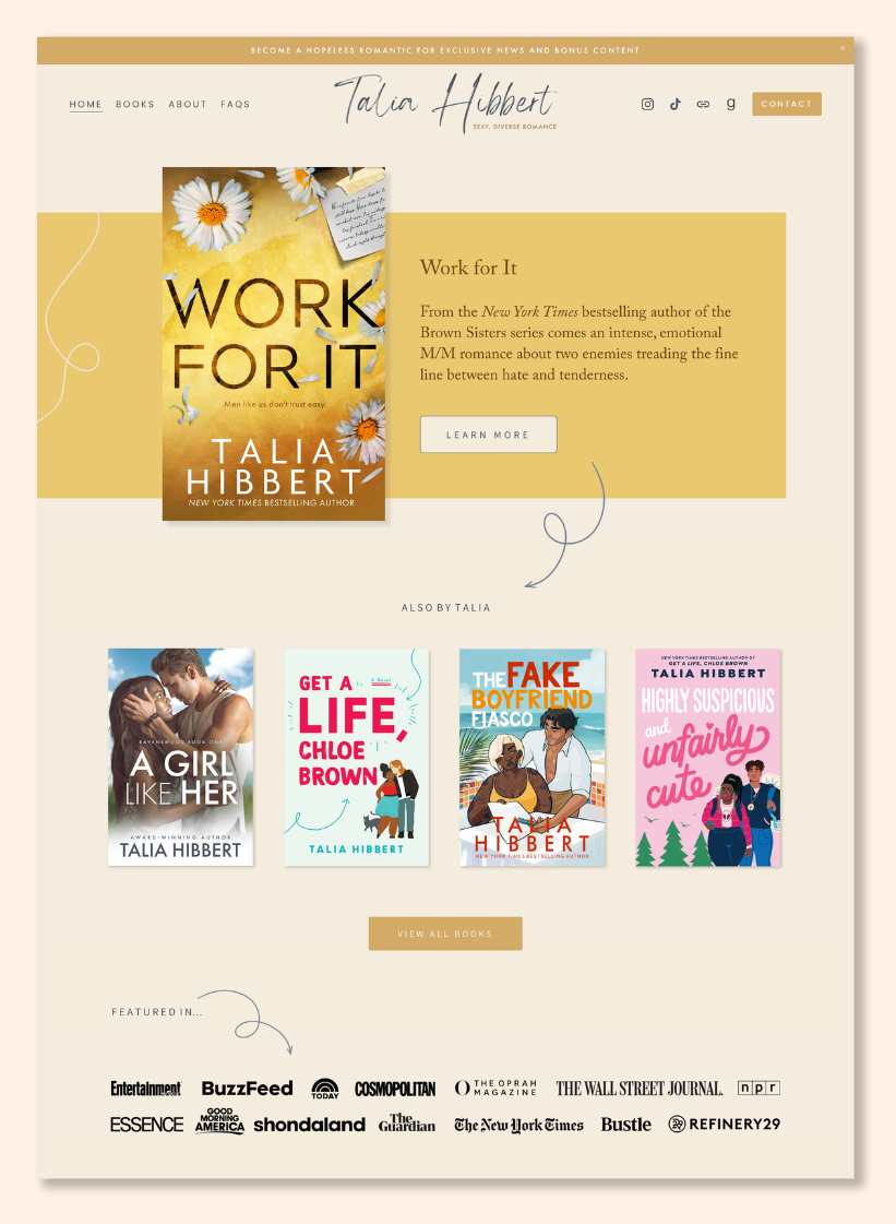 Talia Hibbert, NYT Bestselling Author