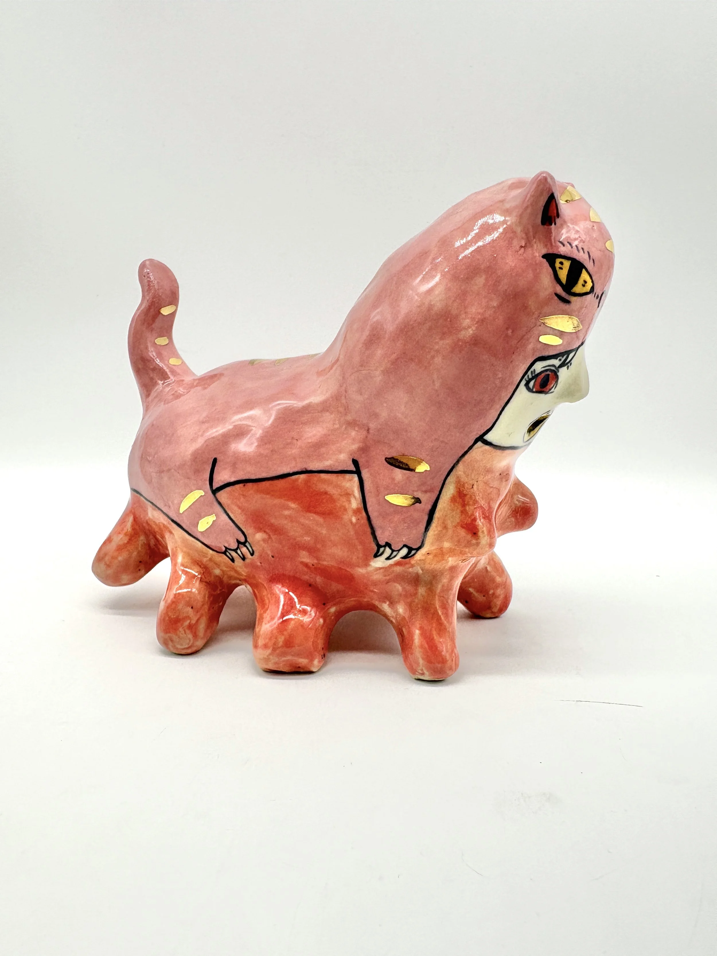 Handmade and handpainted ceramic monster by Erika Rier — Erika Rier