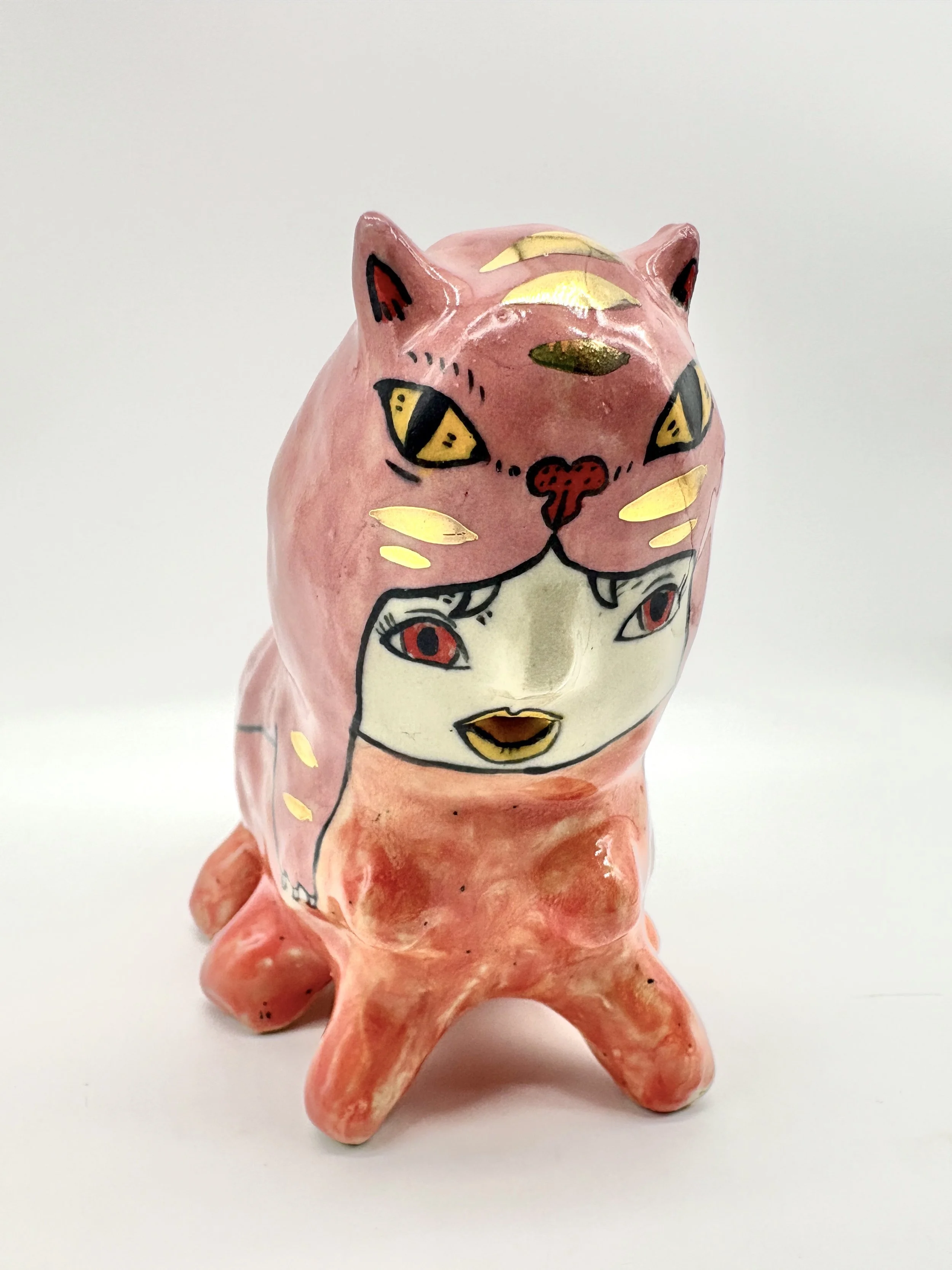 Handmade and handpainted ceramic monster by Erika Rier — Erika Rier