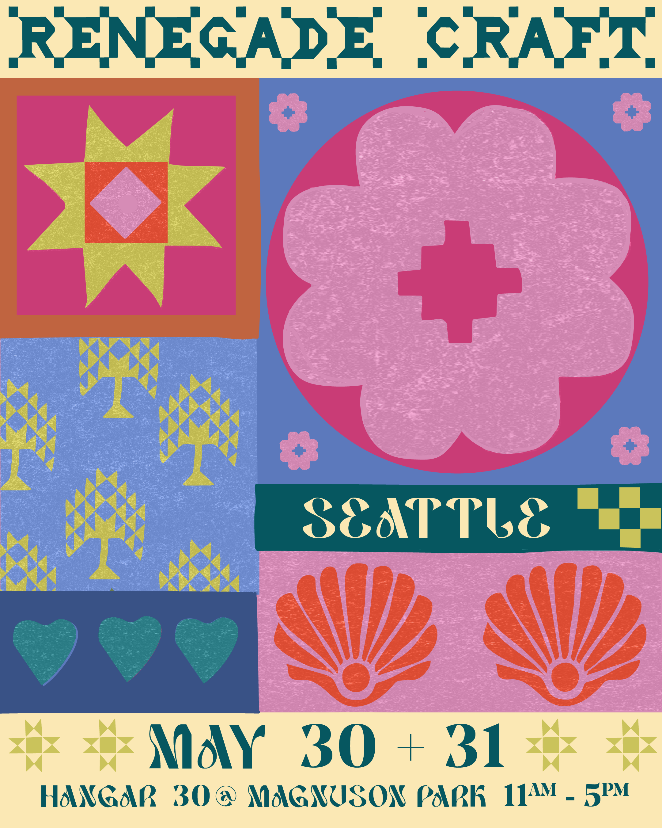 Seattle Renegade Craft Fair quilt poster