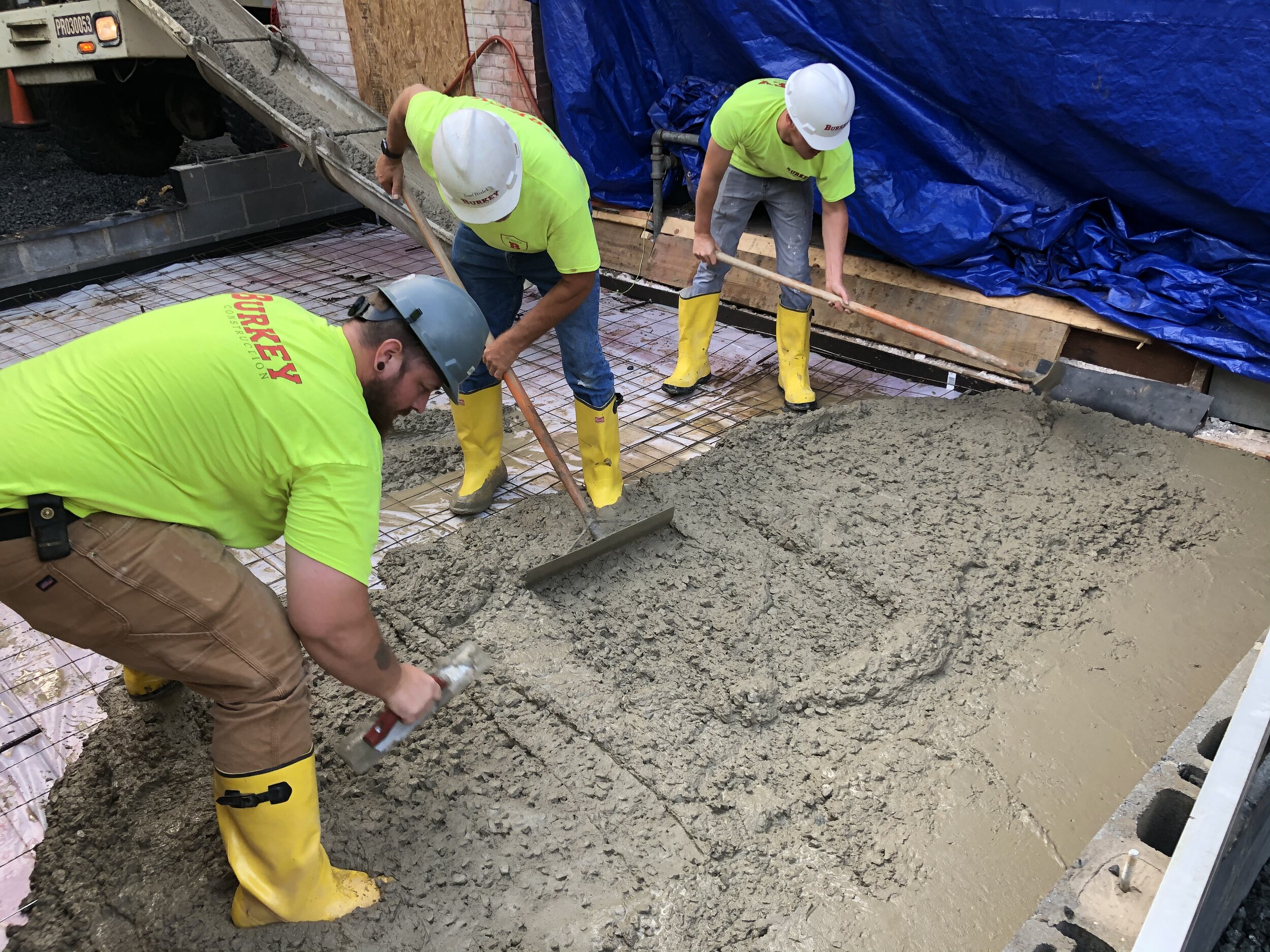 Concrete pour in Wyomissing