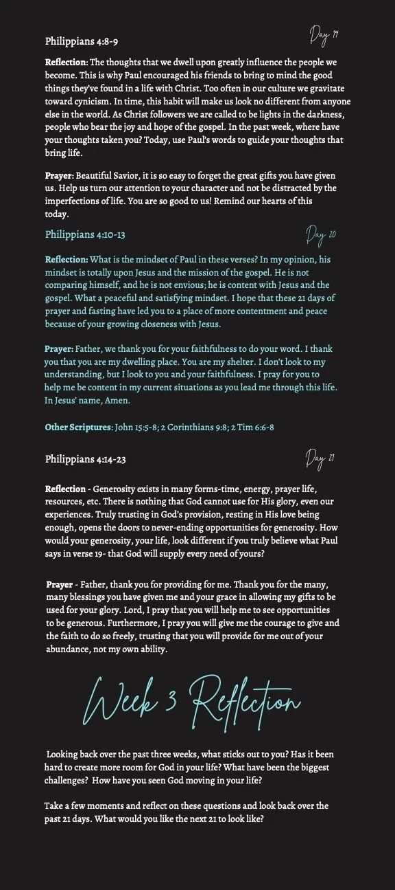 21 Days Of Prayer Central City Church Cookeville