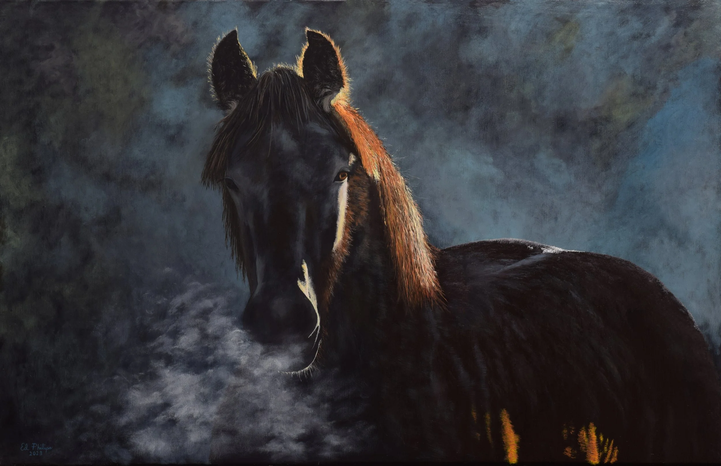 "Horse Shadows" Original Painting
