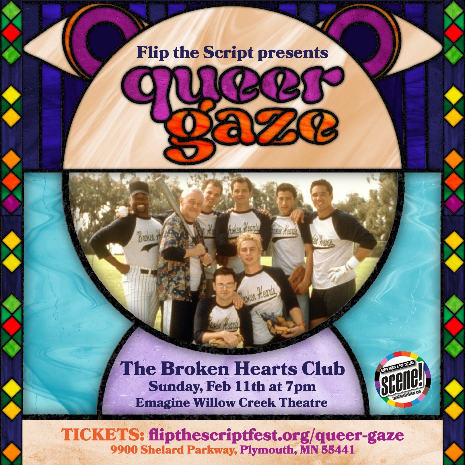 Queer Gaze presents THE BROKEN HEARTS CLUB, playing Sunday Feb 11th, at 7pm at @emaginemn Willow Creek Theater. Bio link for tix!

Greg Berlanti&rsquo;s early 2000's rom-com about a group of six gay men in Hollywood, their lovers and friends, and the