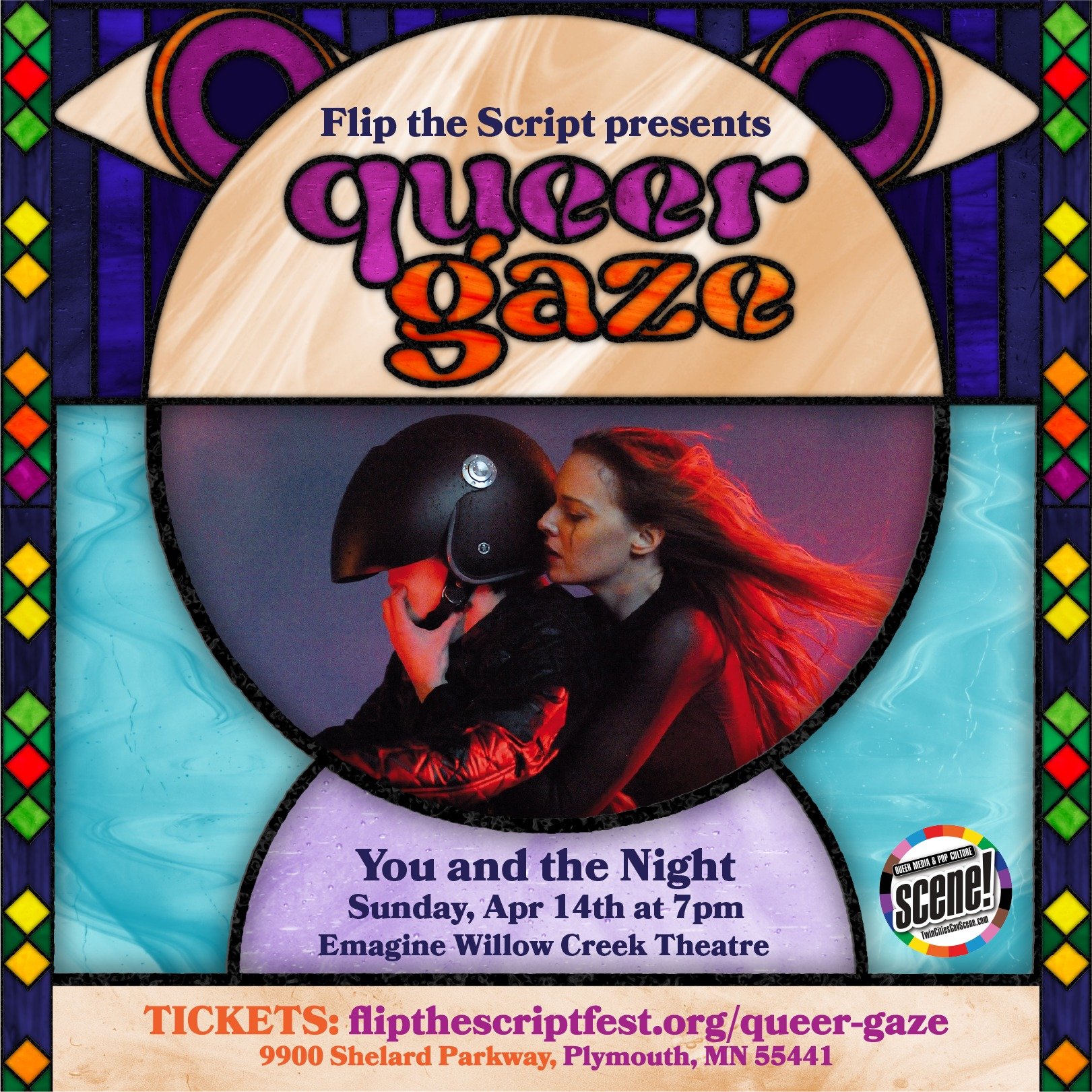 Queer Gaze presents YOU AND THE NIGHT, playing Sunday April 14th at 7pm at @emaginemn Willow Creek Theater. Bio link for tix!

Yann Gonzalez's feature film debut is an erotic dramedy and haunting bit of folklore that unravels itself at midnight, as a