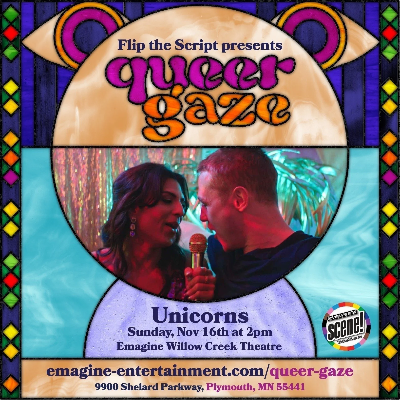 Queer Gaze presents UNICORNS (2023), playing Sunday Nov 16th at 2pm at @emaginemn Willow Creek Theater. Get $10 tix via our bio link! 💃🏽

About the film:
Drama, Romance | Runtime: 1h 59m

Luke, a mechanic and single father, is looking for connectio