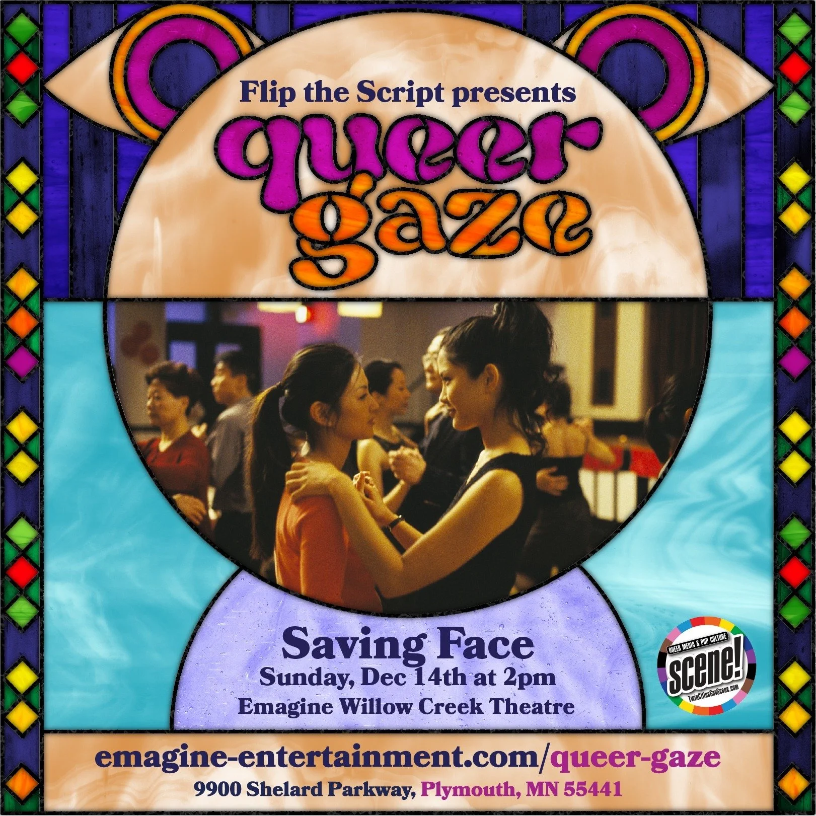 Queer Gaze presents SAVING FACE (2004), playing Sunday Dec 14th at 2pm at @emaginemn Willow Creek Theater. This is our final monthly screening for the foreseeable future and we hope to see you there! ✨🍿🌈 Get $10 tix via our bio link! 

About the fi
