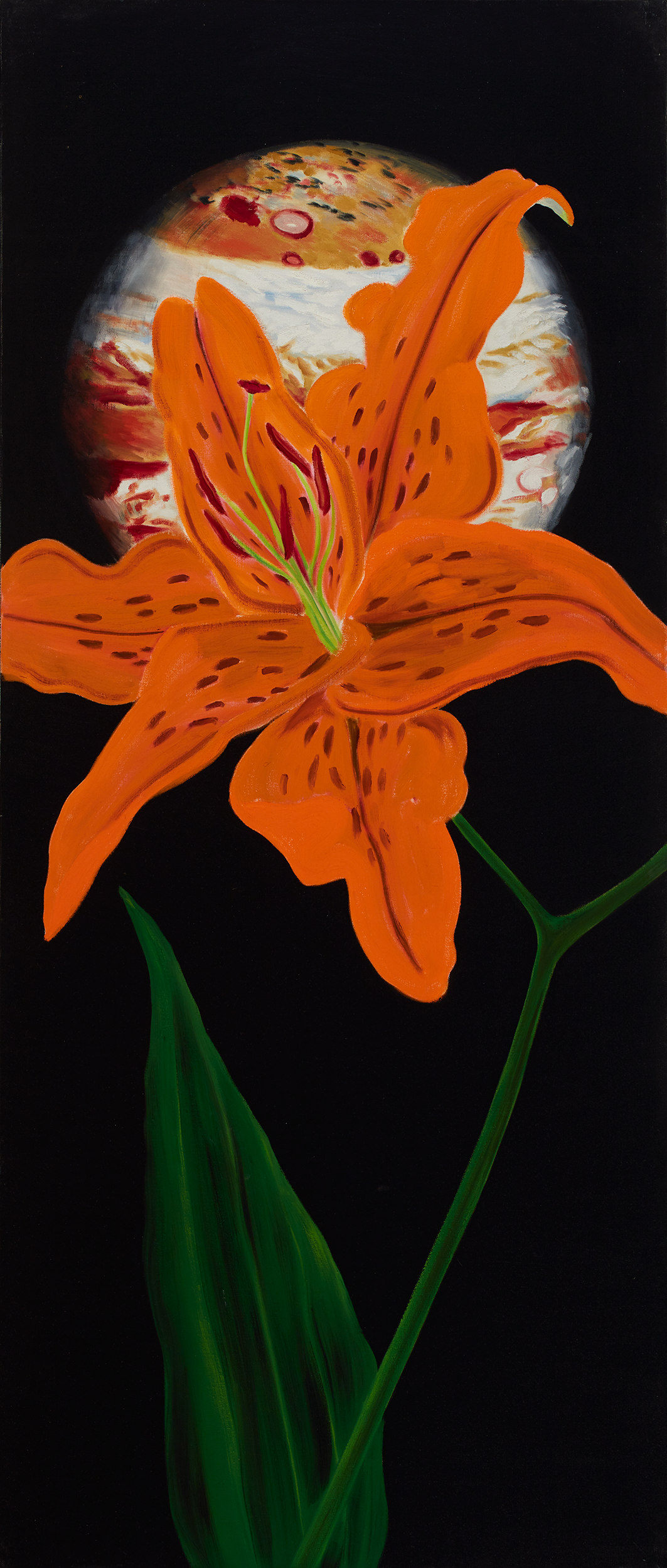  Lily/Jupiter . 1989 Oil on linen 66” x 28” 