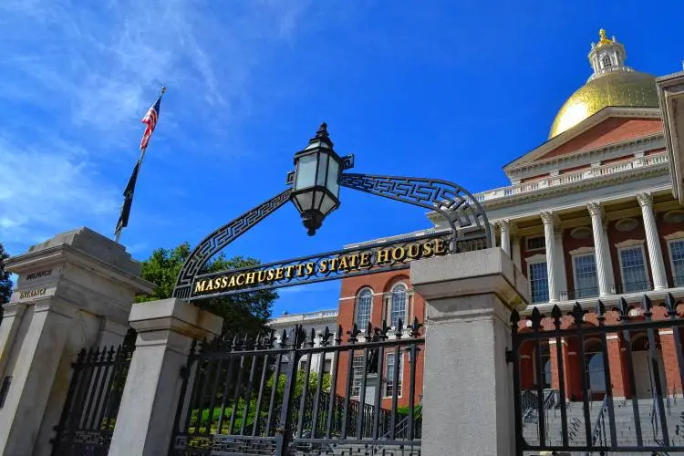 Front view of the Massachusetts State House