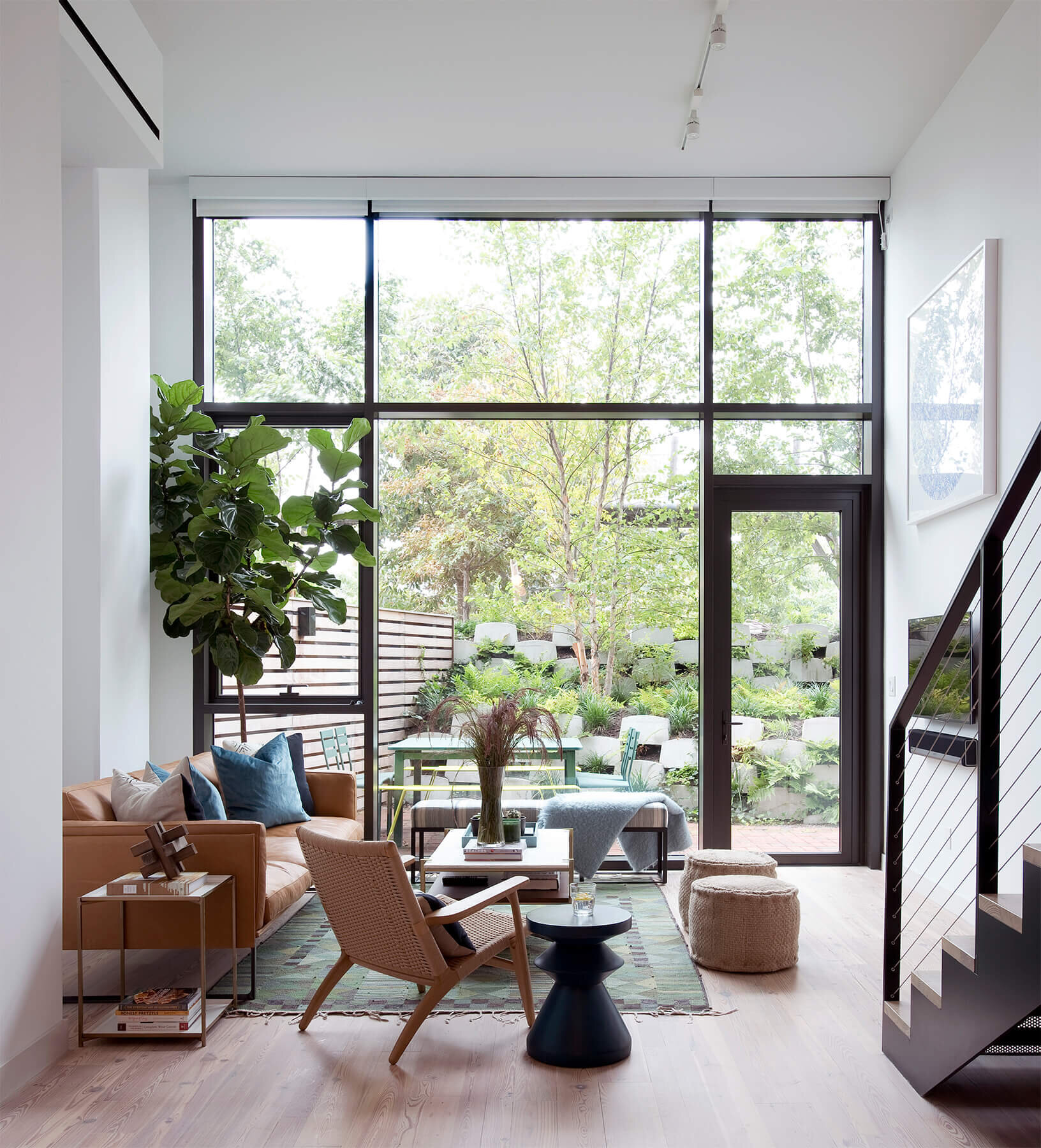 Brooklyn Heights modern living room.