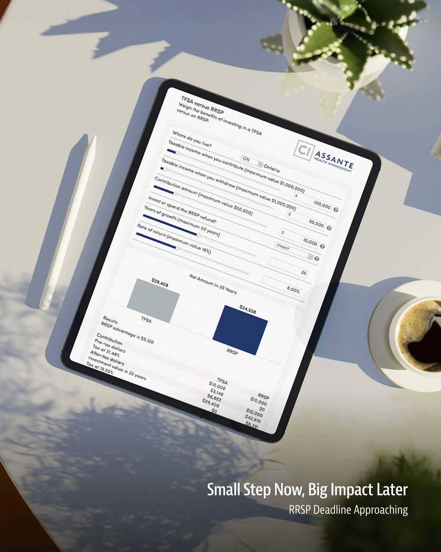 Friendly reminder: the deadline is coming up March 2, 2026.

Not sure whether a TFSA or RRSP makes more sense for you right now? Don&rsquo;t guess. Run the numbers.

👉 Check out our calculator at the link in our bio and see what actually works in yo