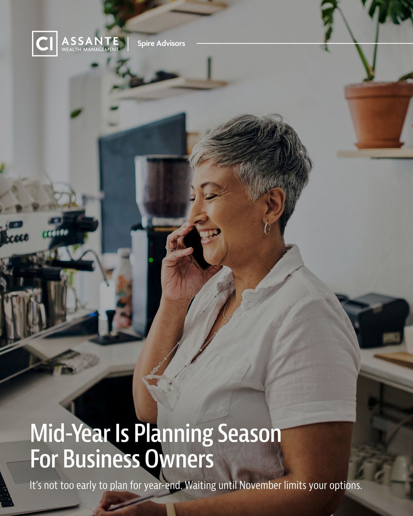 Mid-year is planning season for business owners.

By the time November arrives, your options are narrowing. The business owners who come out ahead at year-end aren't the ones who scramble in Q4 &mdash; they're the ones who took a look at the full pic