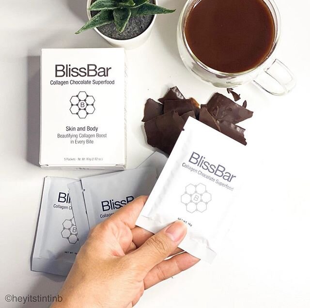 Thank you @heyitstintinb for the beautiful post🤎🤗🍫
・・・
I can't say &quot;no&quot; to chocolate even I'm on the diet and definitely not saying &quot;no&quot; to @blissbarbeauty Collagen Chocolate Superfood. With this I can enjoy chocolate with less