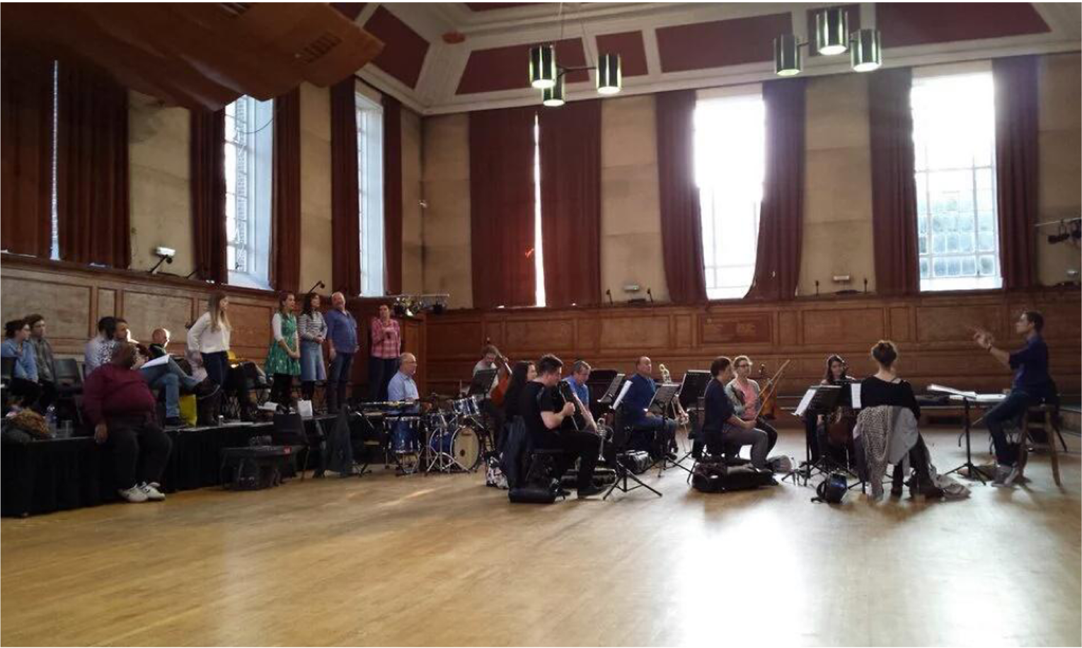 Sitzprobe rehearsal with the orchestra and cast of Alice’s Adventures in Wonderland 