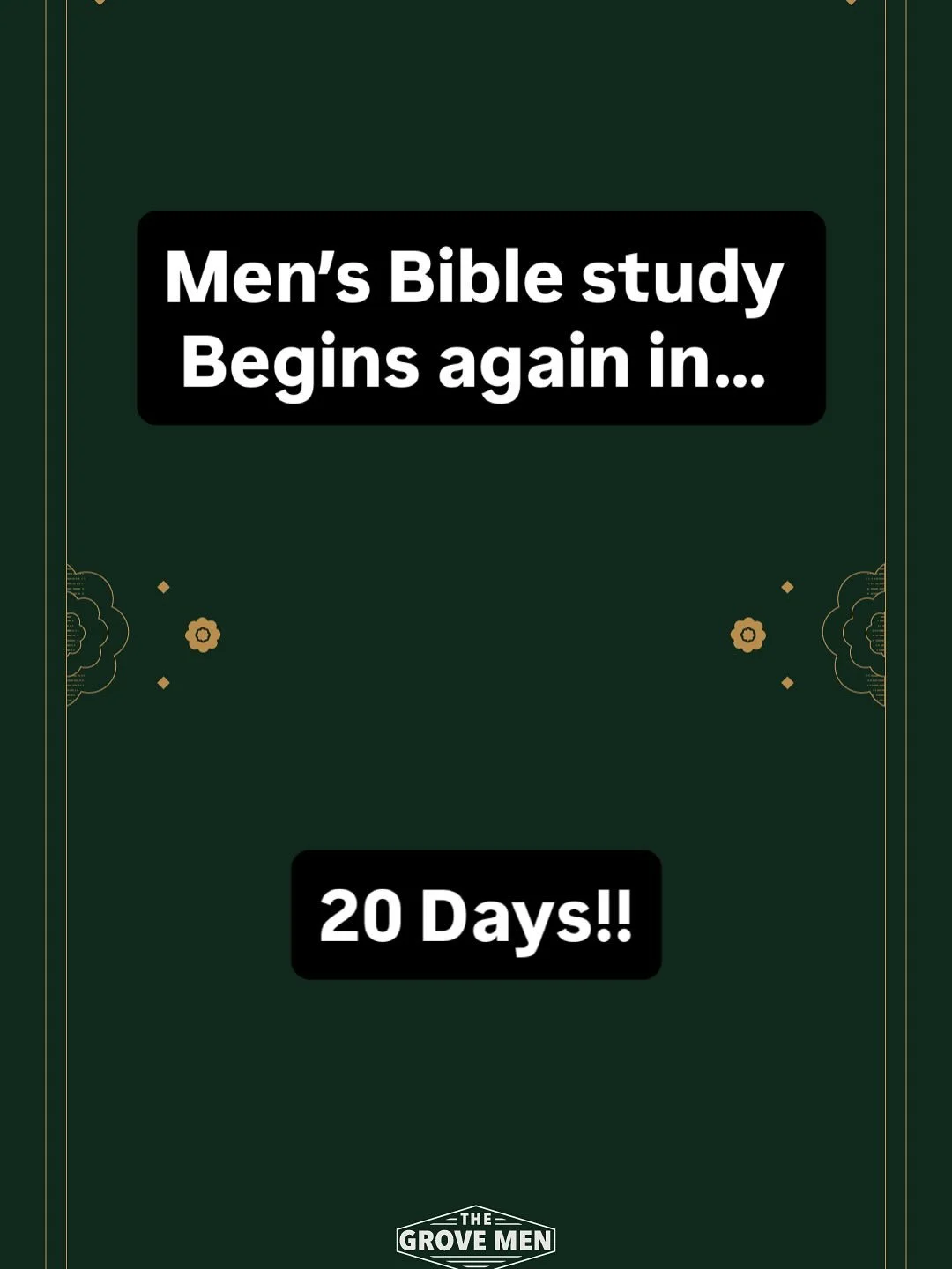 Mark your calendars. MBS along with all the other Grove Ministry Bible studies start soon. Aug 20!!