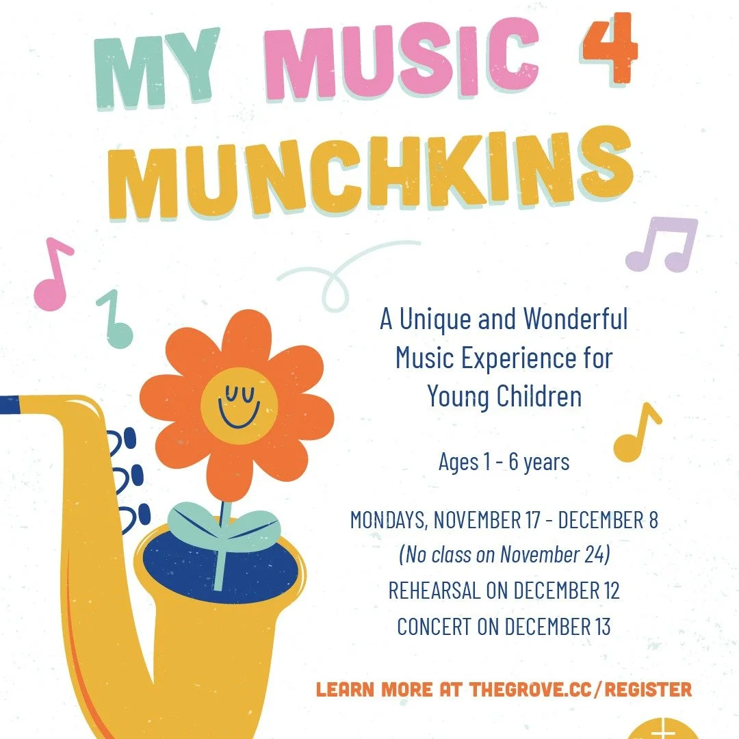Help your kids praise Jesus this Christmas with our annual My Music 4 Munchkins Christmas Concert. Sign-ups are open now visit thegrove.cc/register