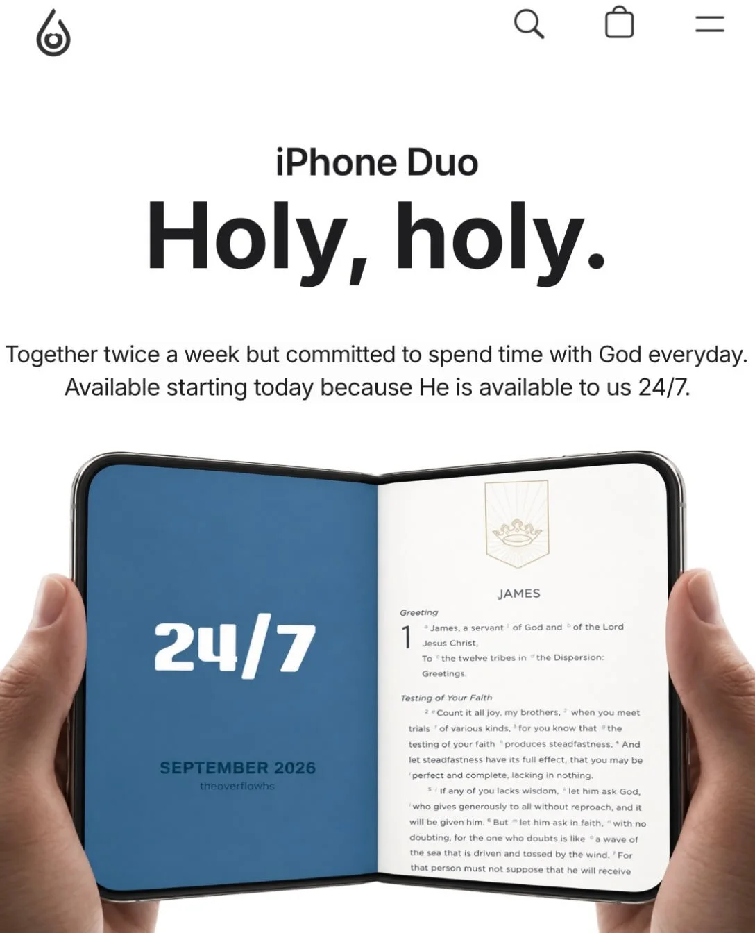 pretty sure the iPhone Duo was created to help us do what we were created to do...spend time with God EVERYDAY🙌

get your 24/7 booklet this wednesday or read the digital version at the link in our bio.

we want to be committed to SPENDING TIME WITH 