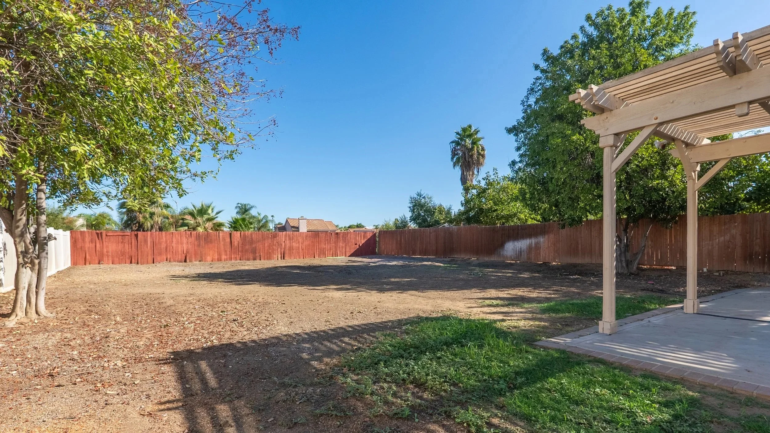  The backyard of our Mission Home, where we will construct an ADU 