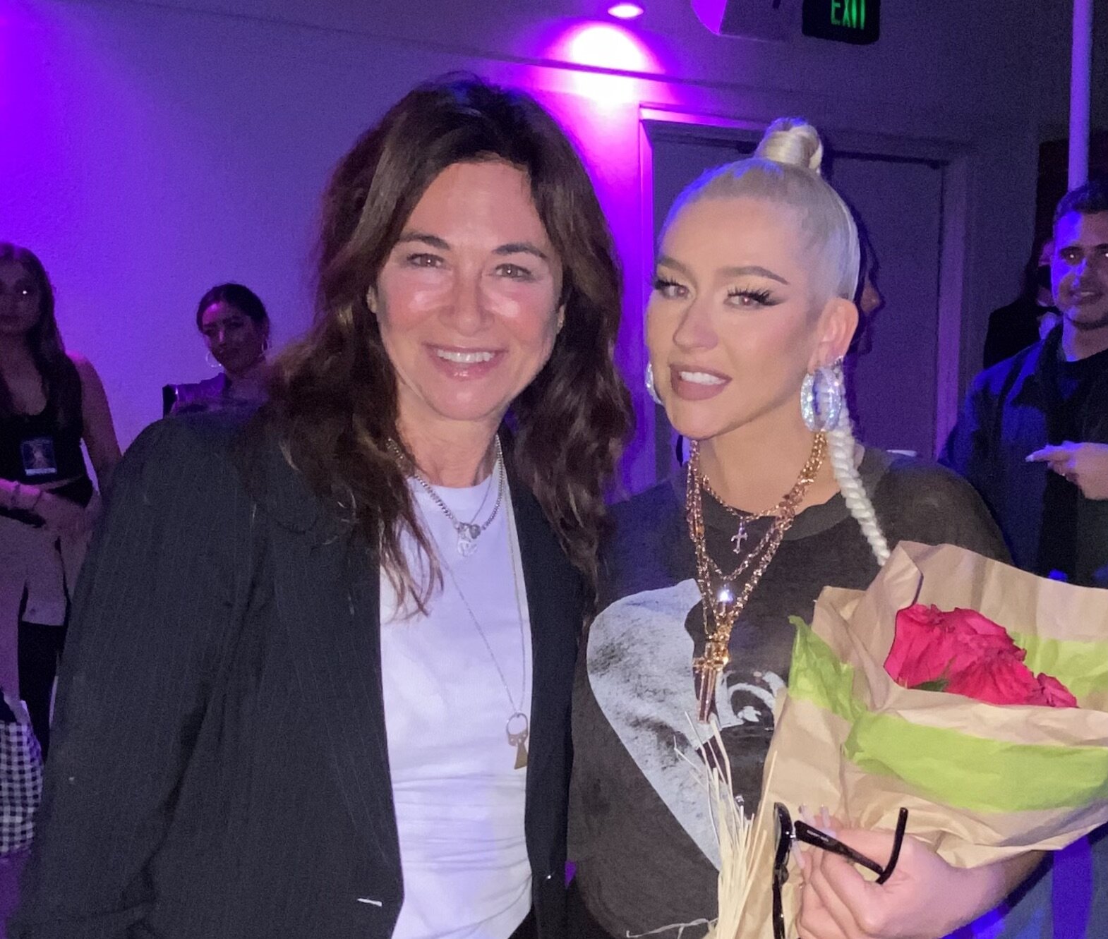 With Xtina backstage at Hollywood Bowl