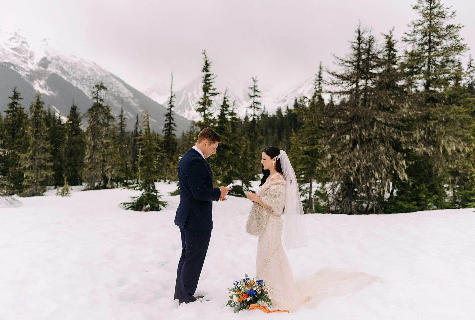 winter elopement
