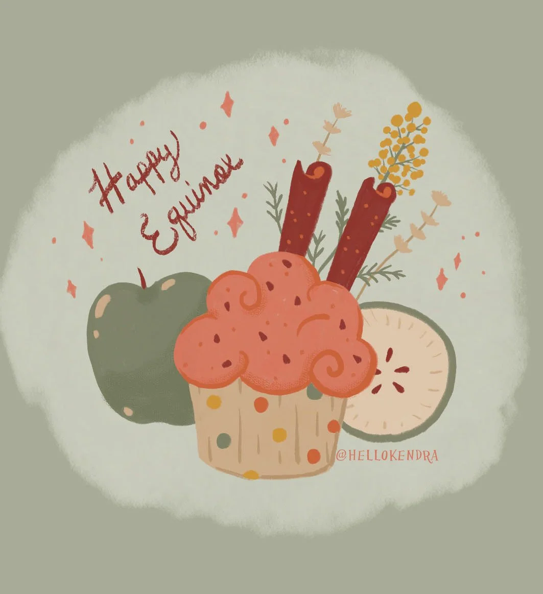 At first I wasn't feeling inspired to participate in @catcoq 's Snack drawing challenge this week, but then my husband made me some yummy apple cinnamon muffins (dairy free, sugar free, gluten free) so I decided to draw that!
Today we celebrate the e