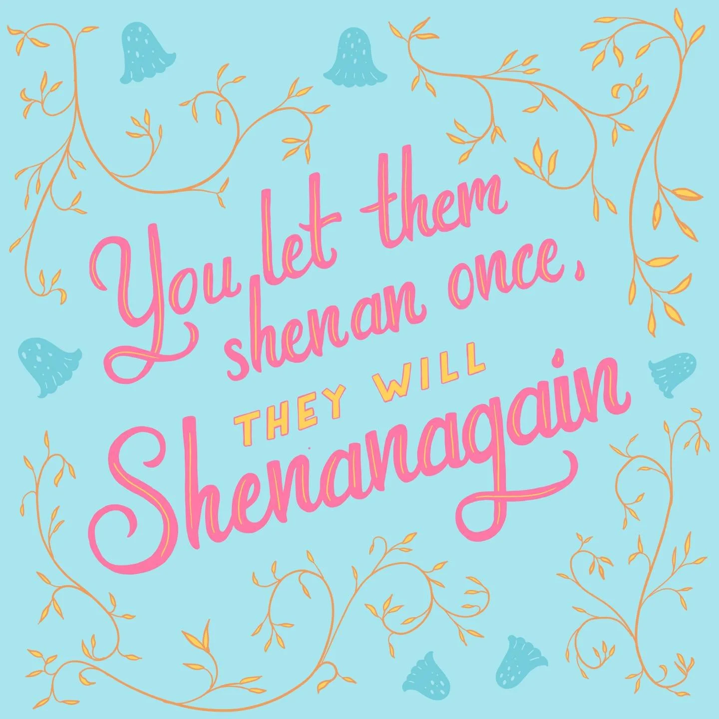 Time to repost this fun typography I did several months ago 
I&rsquo;m not much of a pastel person but I&rsquo;m really digging these Brigerton inspired colors. So dainty, so demure. I am however always a sucker for silly quotes!
Also I&rsquo;m tryin